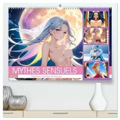 Mythes Sensuels : Déesses manga érotiques (Calendrier mural 2026 DIN A2 vertical) calendrier de bureau : Douze déesses manga érotiques se dévoilent dans des scènes sensuelles et artistiques, pour séduire les amateurs de beauté et d’imaginaire.