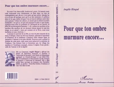 Pour que ton ombre murmure encore...