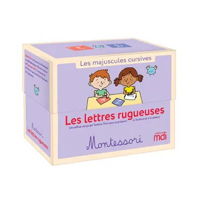 Les lettres rugueuses Montessori : les majuscules cursives