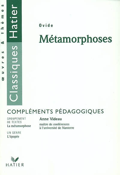 Le Métamorphoses, Ovide : compléments pédagogiques