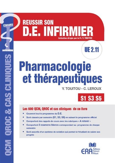 Pharmacologie & thérapeutiques, UE 2.11 : QCM, QROC & cas cliniques : S1, S3, S5