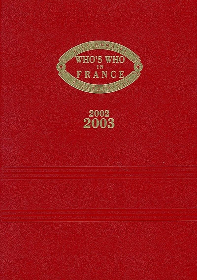 Who's who in France 2002-2003