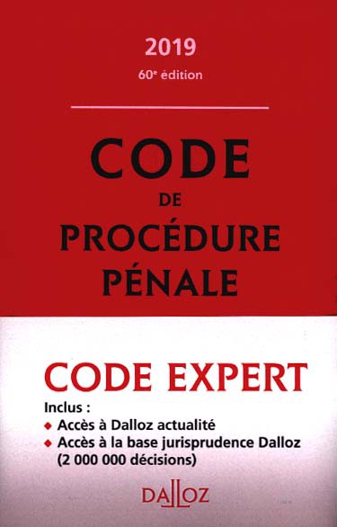 Code pénal, code de procédure pénale 2019
