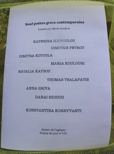 Neuf poètes grecs contemporains