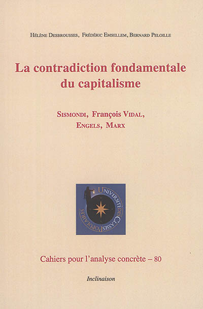 La contradiction fondamentale du capitalisme : Sismondi, François Vidal, Engels, Marx