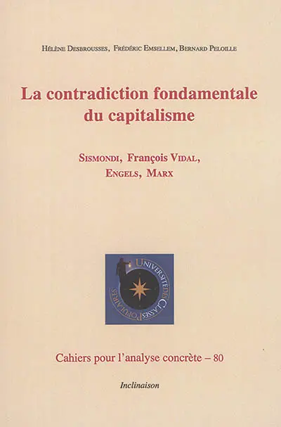 La contradiction fondamentale du capitalisme : Sismondi, François Vidal, Engels, Marx