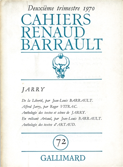 Cahiers Renaud-Barrault, n° 72. Alfred Jarry
