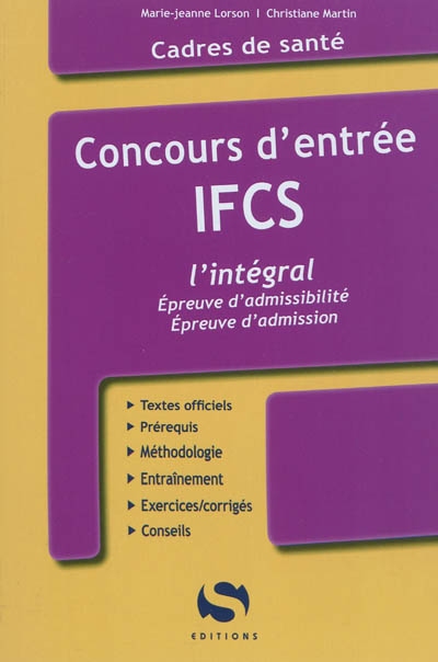 Concours d'entrée IFCS : l'intégral
