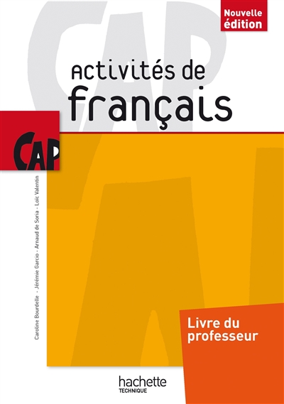 Activités de français, CAP : livre du professeur