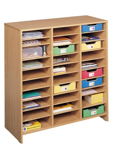 Grand meuble à cases, hêtre