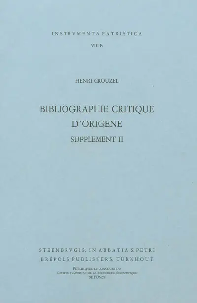 Bibliothèque d'Origène. Supplement II