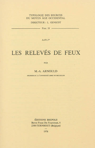 Les relevés de feux