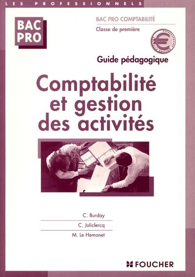 Comptabilité et gestion des activités : guide pédagogique
