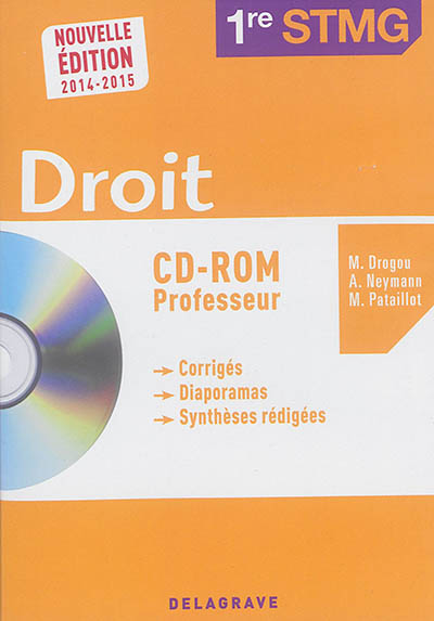 Droit 1re STMG : CD-ROM professeur