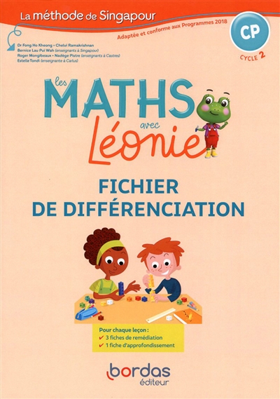 Les maths avec Léonie, CP, cycle 2 : fichier de différenciation