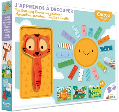 J'apprends à découper. I'm learning how to use scissors. Aprendo a recortar