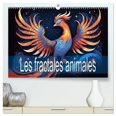 Les fractales animales (Calendrier mural 2026 DIN A2 vertical) calendrier de bureau : Un régal pour les yeux, haut en couleur et en animaux.