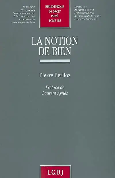 La notion de bien