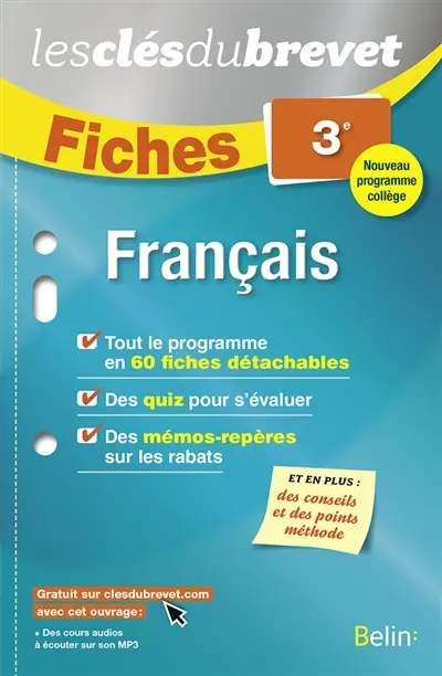 Français 3e : nouveau programme collège