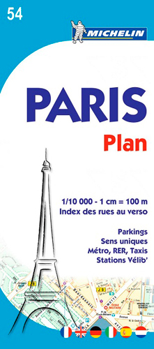 Paris : plan : index des rues au verso