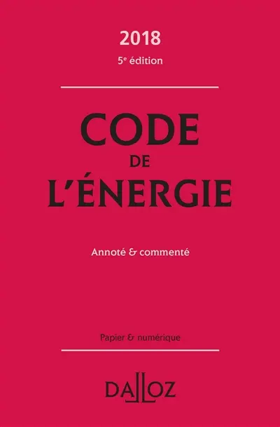 Code de l'énergie 2018