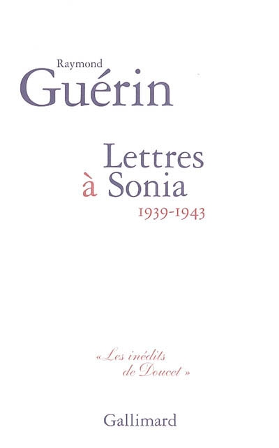 lettres à sonia (1939-1943)