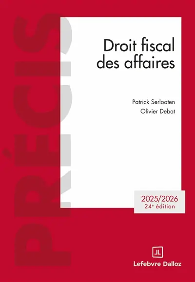 Droit fiscal des affaires : 2025-2026