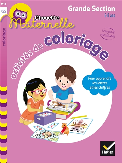 Activités de coloriage pour apprendre les lettres et les chiffres, maternelle grande section, 5-6 ans