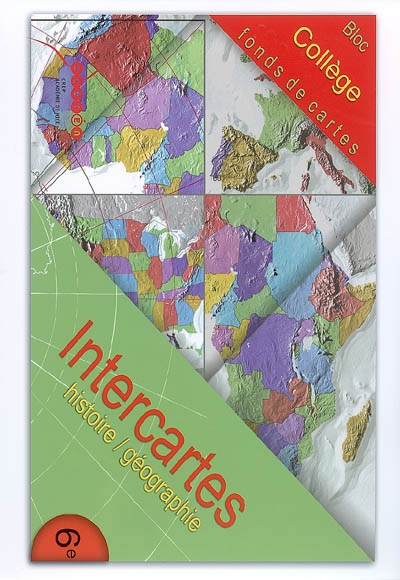 Intercartes 6e, histoire géographie : bloc collège, fonds de cartes