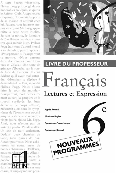 Français 6e : lectures et expression : livre du professeur