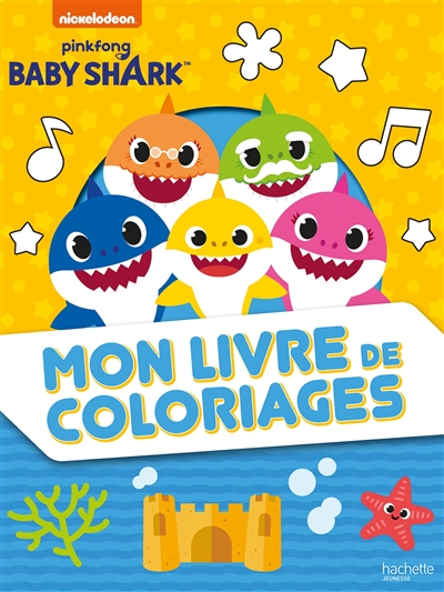 baby shark : mon livre de coloriages