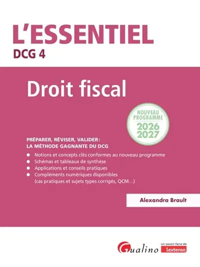 Droit fiscal : DCG 4 : nouveau programme 2026-2027