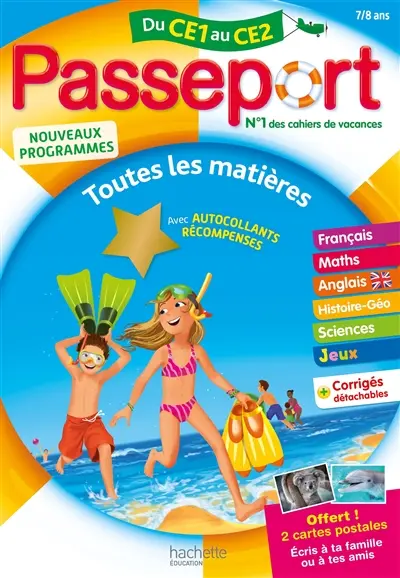 Passeport du CE1 au CE2, 7-8 ans : toutes les matières : nouveaux programmes