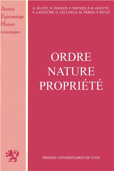 Ordre, nature, propriété