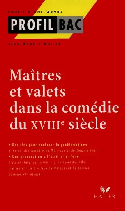 Maîtres et valets dans la comédie du XVIIIe siècle