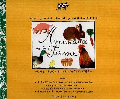 Animaux de la ferme : un livre pour apprendre, une pochette d'activités