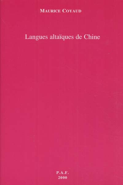 Langues altaïques de Chine