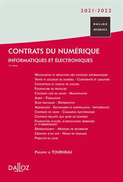 Contrats du numérique : informatiques et électroniques : 2021-2022