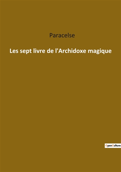 Les sept livre de...