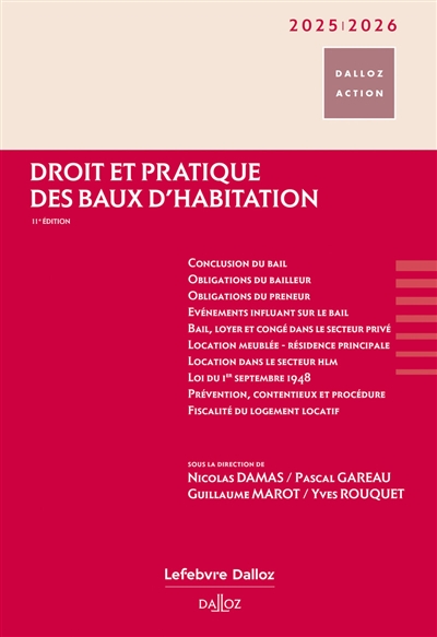Droit et pratique des baux d'habitation 2025-2026