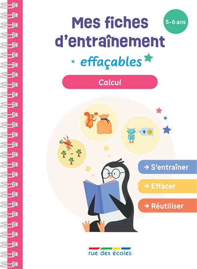 Calcul : mes fiches d'entraînement effaçables : 5-6 ans