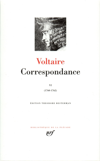 correspondance. vol. 6. octobre 1760-décembre 1762