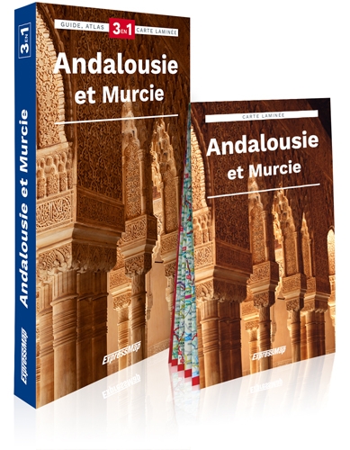 Andalousie et Murcie : 3 en 1 : guide, atlas, carte laminée