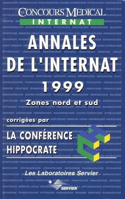 Annales de l'internat 1999 : zones nord et sud