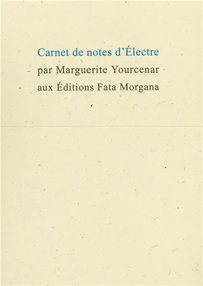 Carnets de notes d'Electre