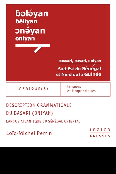Description grammaticale du basari (oniyan) : langue atlantique du Sénégal oriental