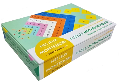 Puzzles mathématiques : géométrie, multiplication, aire, cartes sensorielles 5-9 ans : mes jeux d'inspiration Montessori