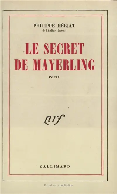 Le Secret de Mayerling