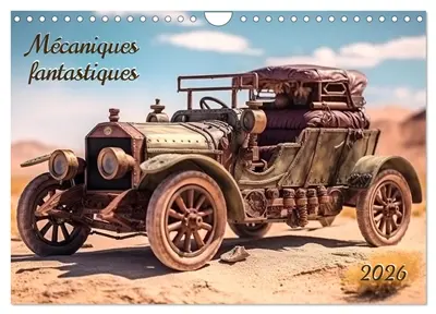 Mécaniques fantastiques (Calendrier mural 2026 DIN A4 vertical), CALVENDO calendrier mensuel : Plongez dans l'univers fascinant du style steampunk avec des images époustouflantes de véhicules à la fois rétro et futuristes.