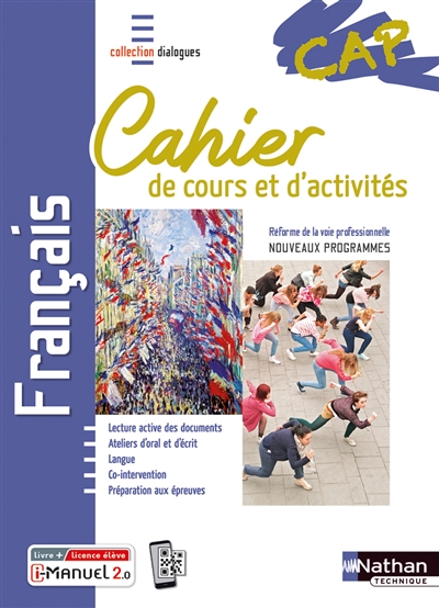 Français CAP : cahier de cours et d'activités : réforme de la voie professionnelle, nouveaux programmes